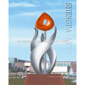 Grand style moderne abstraite Sculpture en acier inoxydable pour décoration de jardin